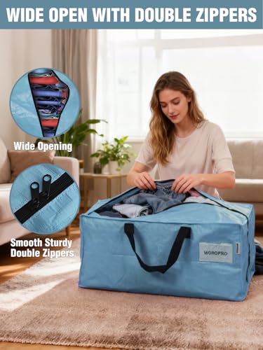 WORKPRO 8 Pack Heavy-Duty Moving Storage Bags with Straps