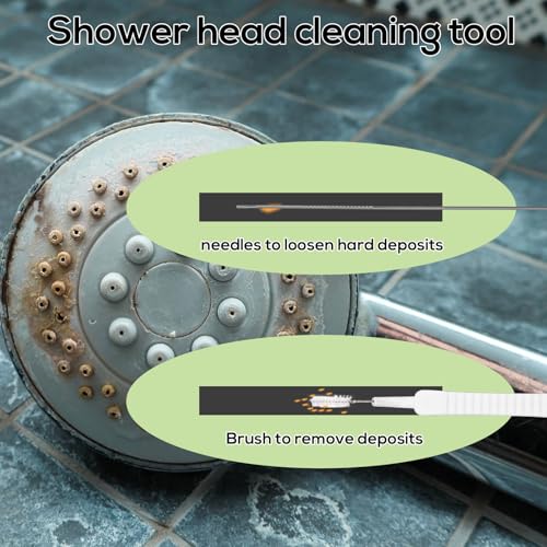 40pcs Shower Head Cleaner Tools Set with Brushes & Stainless Steel Picks for Clogged Nozzles