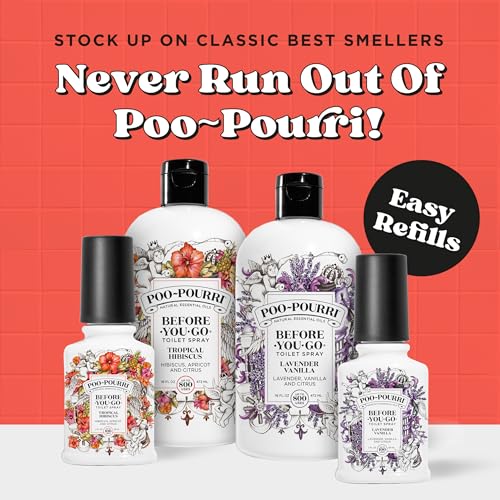 Poo-Pourri Before-You-Go Toilet Spray Refill, Tropical Hibiscus, 16 Fl Oz