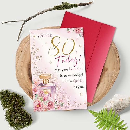 80th Birthday Card for Mom, Wife, Sister - Cherished Gift