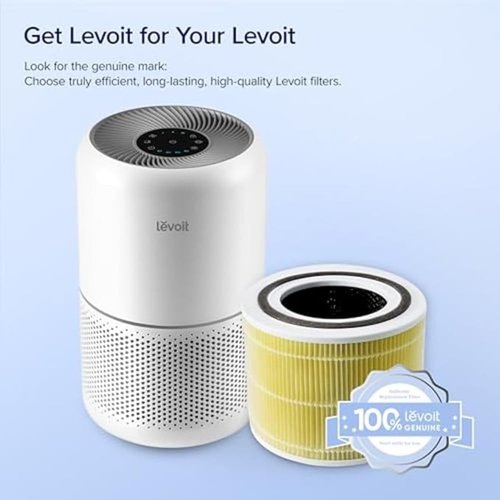 LEVOIT Core 300-P Air Purifier Replacement Filter - HEPA & Activated Carbon, Yellow, 1 Pack