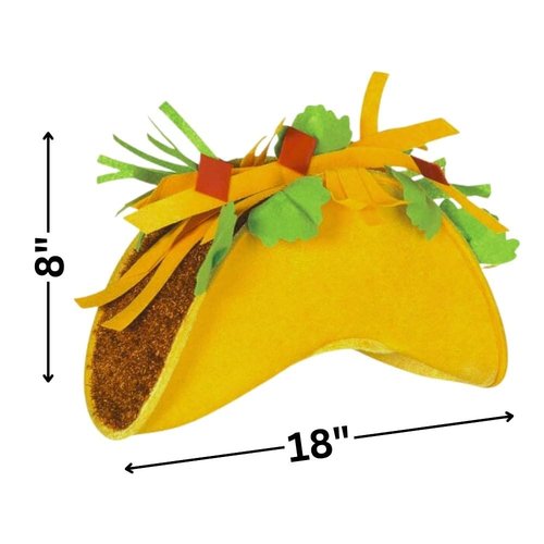 Multicolor Taco Fiesta Hat - 8" x 18" (1 Pc), Unique Costume Accessory, Perfect for Halloween, Birthdays & Themed Parties