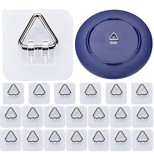 AccEncyc Adhesive Plate Hangers for Wall - 20 Pack Vertical Display Holders