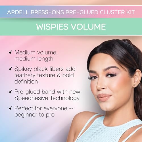 Ardell Pre-Glued Press-On Eyelash Extension Kit Wispies Volume