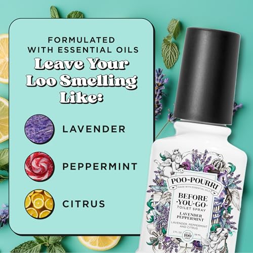Poo-Pourri Before-You-Go Toilet Spray, Lavender Peppermint, 2 Fl Oz