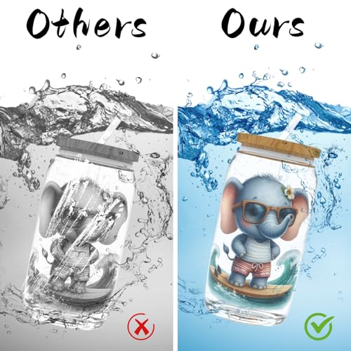 UV DTF Cup Wrap Stickers - 24pcs Summer Surfing for 16oz Glasses