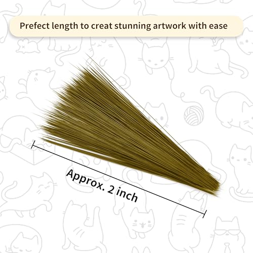 250 Brown Faux Fur Animal Whiskers - 2 Inch Crafting Kit