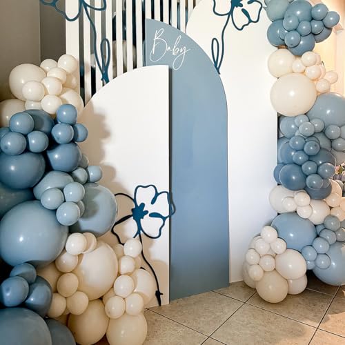 Dusty Blue Balloons Kit - 65 Pcs 12-Inch Light Blue Balloons
