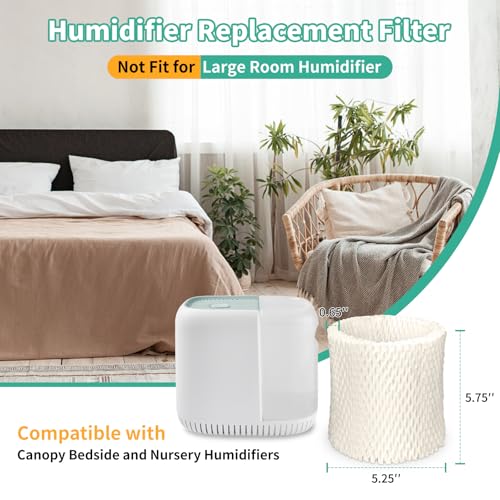 Keycci Canopy Humidifier Filter Replacement, 2pcs Compatible Filters