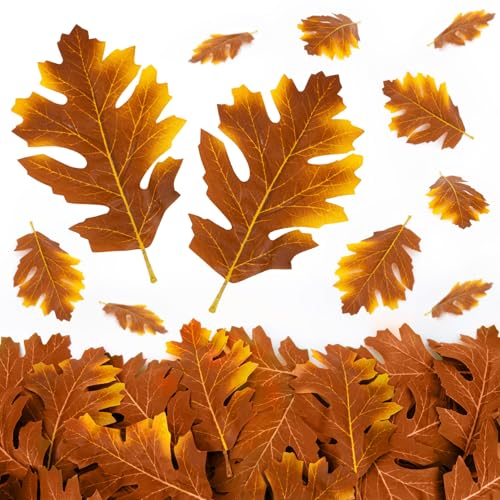 40PCS Artificial Fall Maple Leaves - Vibrant Thanksgiving Decor