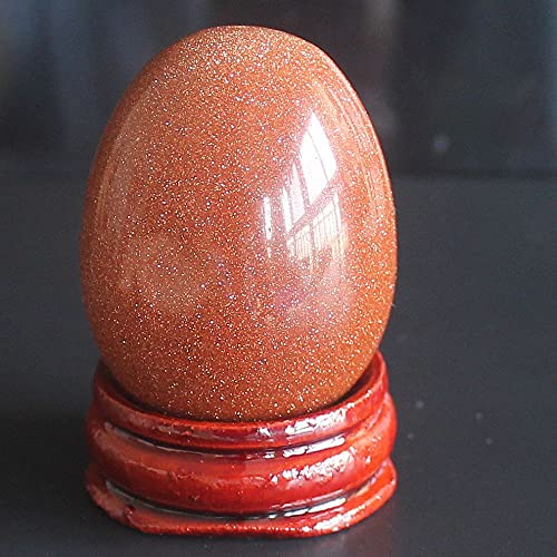 40x30mm Goldstone Quartz Gemstone Egg with Stand - Home Decor