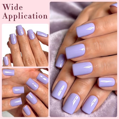 Lifextol Medium Square Press On Nails - 280PC Purple Acrylic Fake Nails