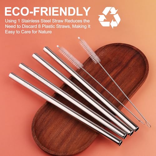 Mucostaw Metal Straw Replacement for Owala FreeSip 24 oz & 32 oz Bottles