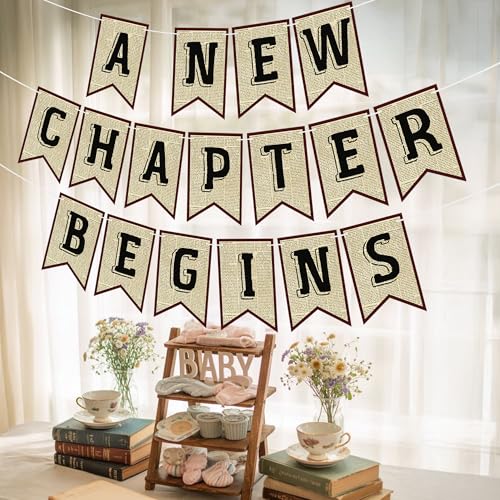 Vintage Book Chapter Begins Party Banners - 3PCS Garlands