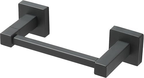Leyden Black Toilet Paper Holder - Modern Wall-Mounted Double Post Design for Easy Access