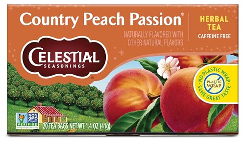 Celestial Seasonings Country Peach Passion Herbal Tea 20 Bags