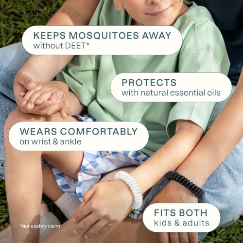 Cliganic Mosquito Repellent Bracelets - 20 Pack DEET-Free, Natural
