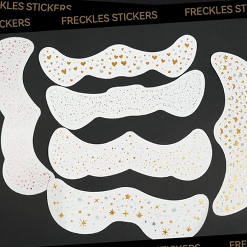 KWOLYKIM Glitter Freckles Face Tattoo & Gemstone Stickers Set
