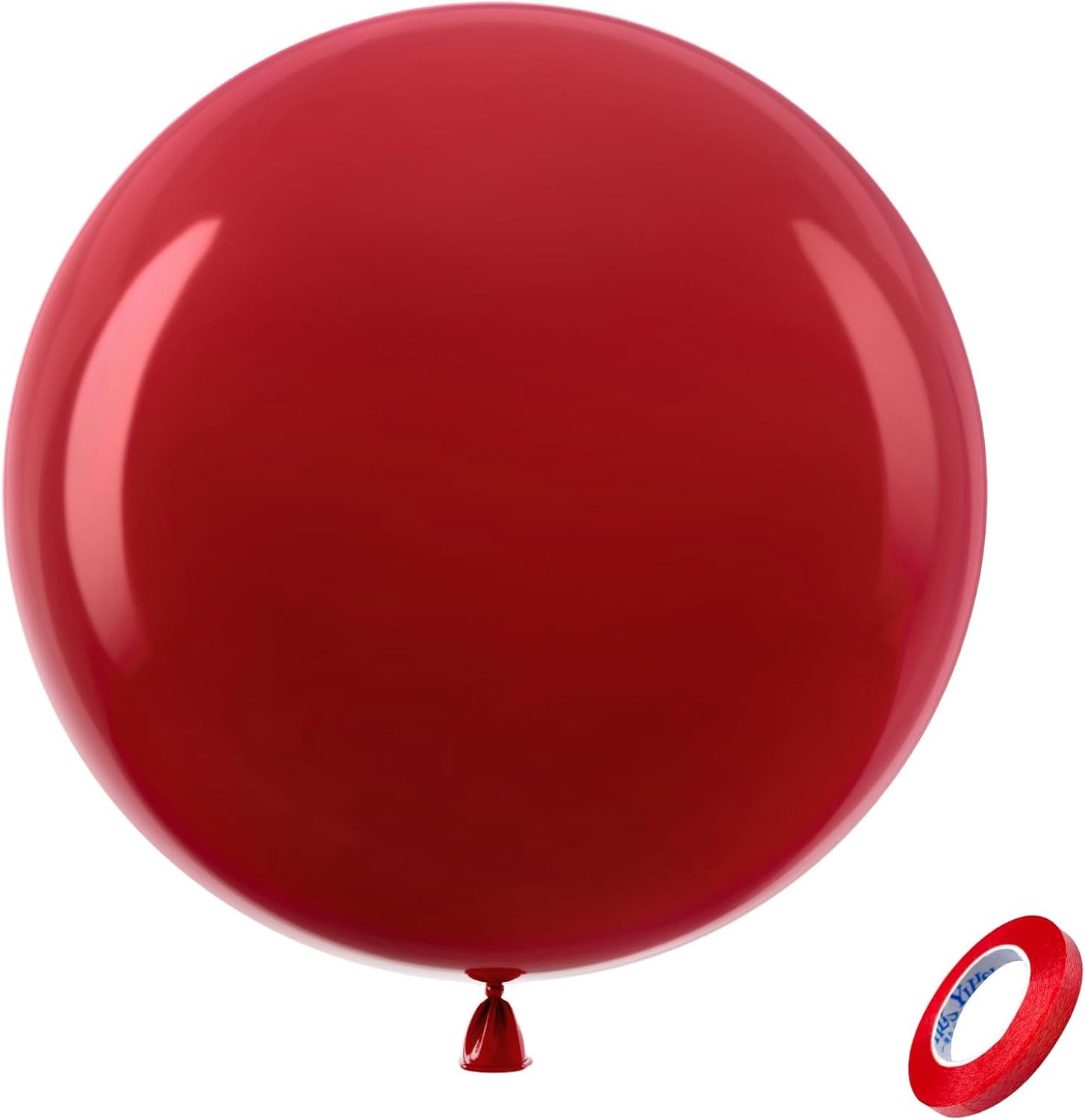 Bezente 36 Inch Burgundy Giant Balloons - 8 Pack Jumbo Dark Ruby Latex Balloons for Parties & Celebrations