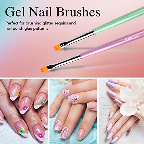 Banidy Dual-Head Nail Art Brushes and Dotting Pen Set for Gel Manicure
