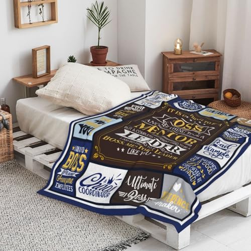 Boss Gifts Throw Blanket 80x60 Inches - Boss Day Birthday Christmas Gift - Boss Appreciation
