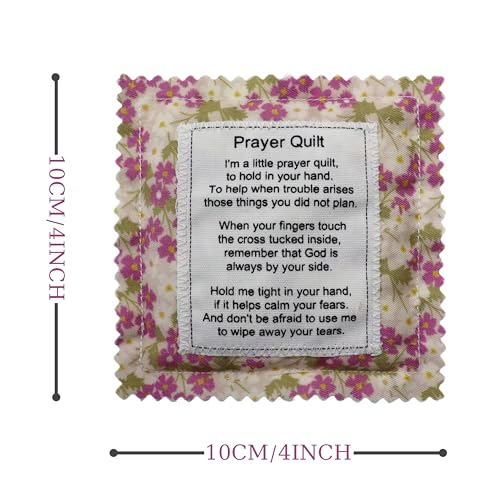 Handcrafted Mini Prayer Quilt with Cross - Portable Spiritual Gift