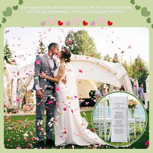 Reserved Memorial Wedding Chair Sign - A Seat Reserved in Heaven