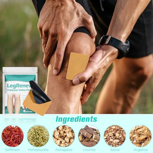 SereniMist Leg Renew Varicose Veins Patches - 16 Pcs Natural Relief Treatment
