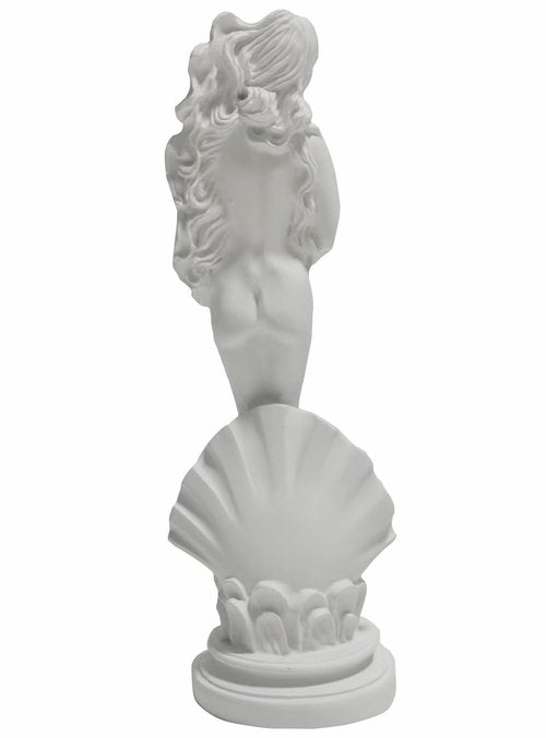 KIKITOY Aphrodite Statue The Birth of Venus 7.6 Inch - Greek Roman Goddess Sculpture, Handmade Resin Art Figurine Classical White Statue, Home & Office Decor