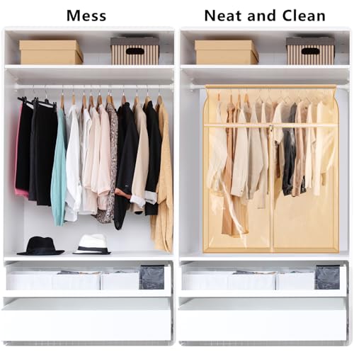 Garment Rack Cover - Dust-Proof Clothes Protector with Clear Window