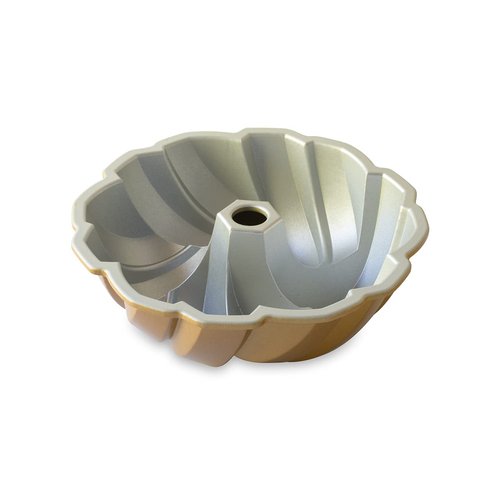 Nordic Ware Braided Bundt Pan + Recipe Card With Cake Finishing Tool Kit + Baking and Cooling Rack