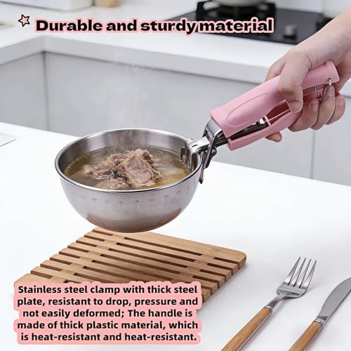 Heat-Resistant Silicone Tongs - 2-Pack Non-Slip Bowl Grippers