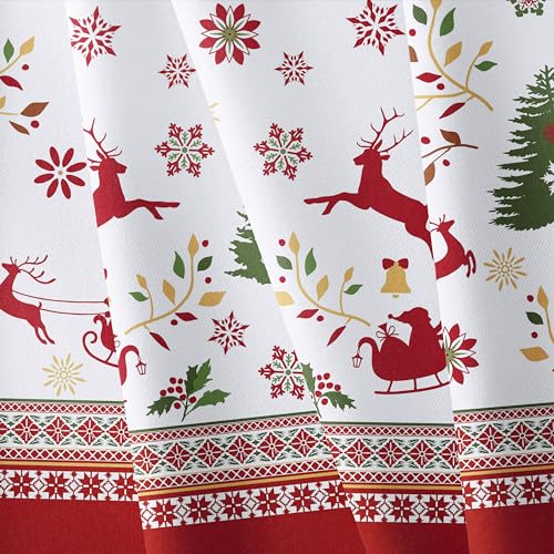 Christmas Rectangle Tablecloth 60 x 102 Inches Waterproof Holiday Decor