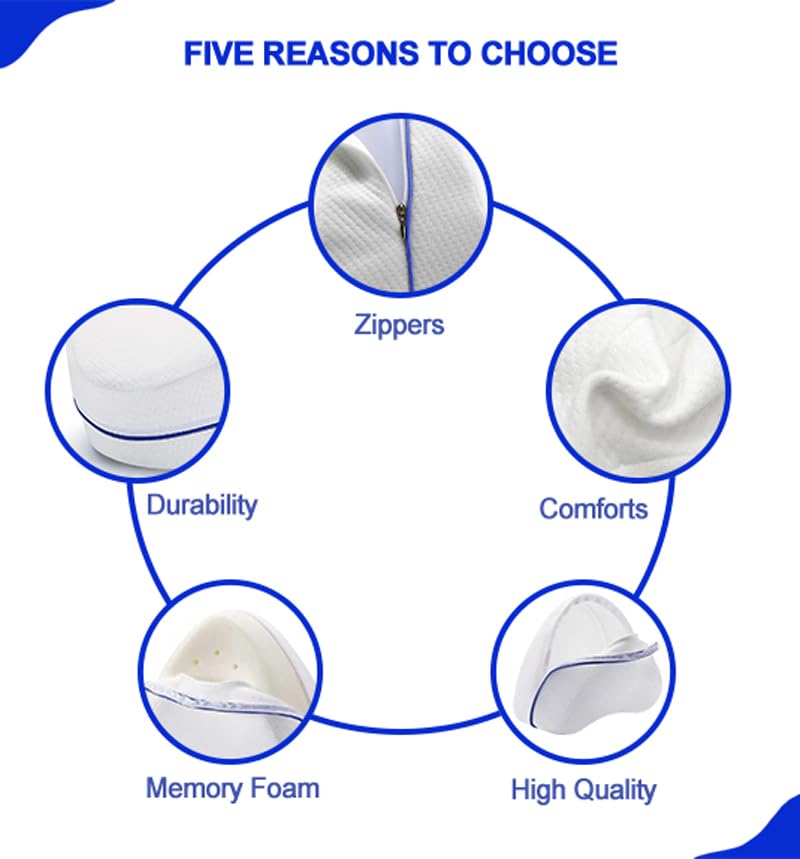 Contour Legacy Knee Pillow Cover - White Replacement Case Only