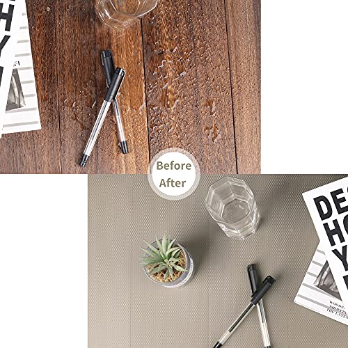 HooTown Khaki Kitchen Shelf Liner - Non-Adhesive 11.8" x 59"