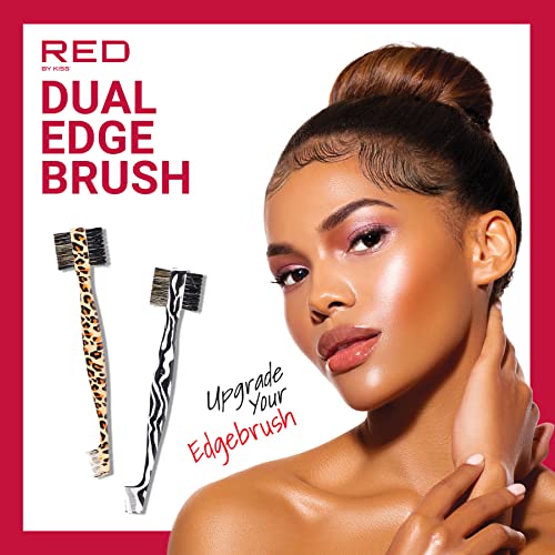 RED by Kiss 3-in-1 Dual Edge Brush and Comb - Leopard Print
