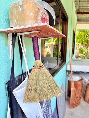 AW Brooms 11-Inch Handheld Whisk Broom - Natural Grass Cleaning Brush