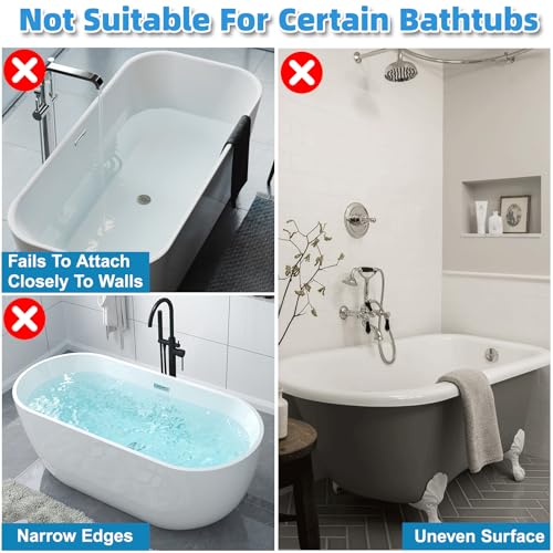 AILIBI Silicone Bathtub Shower Splash Guard - 2 Pack, Water Barrier