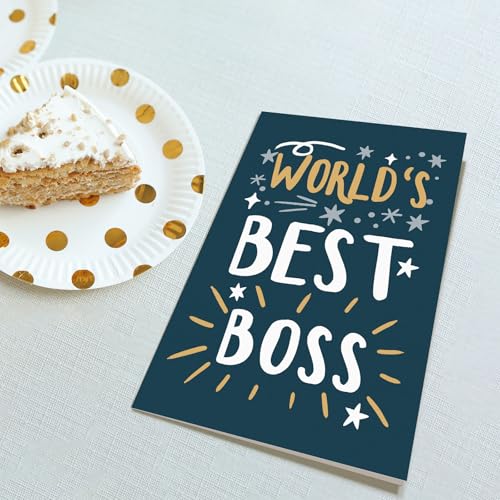 Boss's Day Greeting Card - World's Best Boss Thank You Card