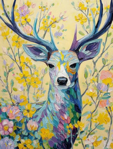 Milila 5D Full Drill Diamond Painting Kit - Deer 11.8x15.7 Inch