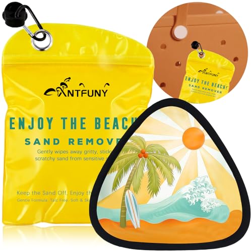 Antfuny Sunlight Yellow Triangle Sand Remover for Beach Cleaning, Travel & Family Use