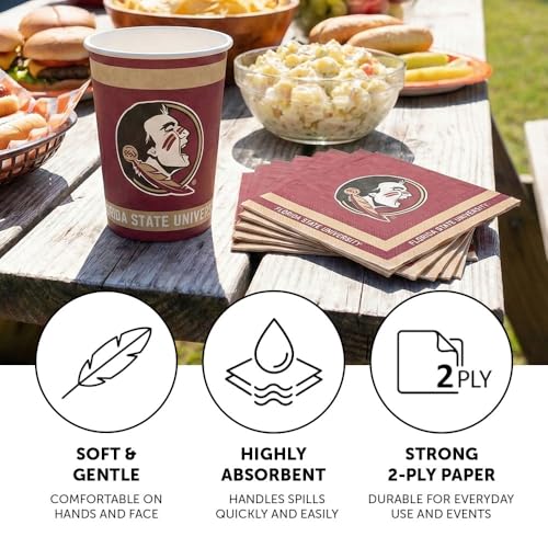 Florida State University FSU Seminoles 20-Count Disposable Napkins