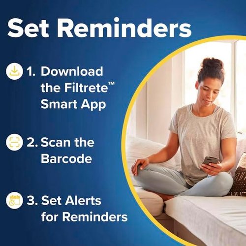 Filtrete 20x25x1 Air Filter - MERV 1 HVAC AC Furnace Replacement | 6-Pack (Actual Size 19.69x24.69x0.88 in)