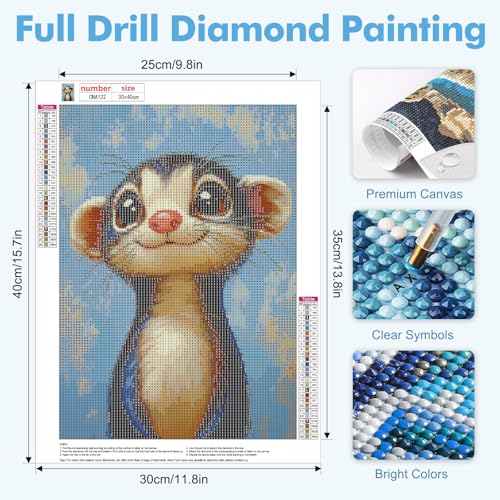 NAIMOER 5D Diamond Painting Kit for Adults - Full Drill DIY Art 12x16 inch