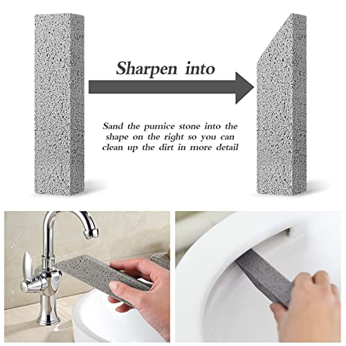 Lenicany 6 Pack A-6 Pumice Stones for Toilet & Tile Cleaning, Hard Water Stains