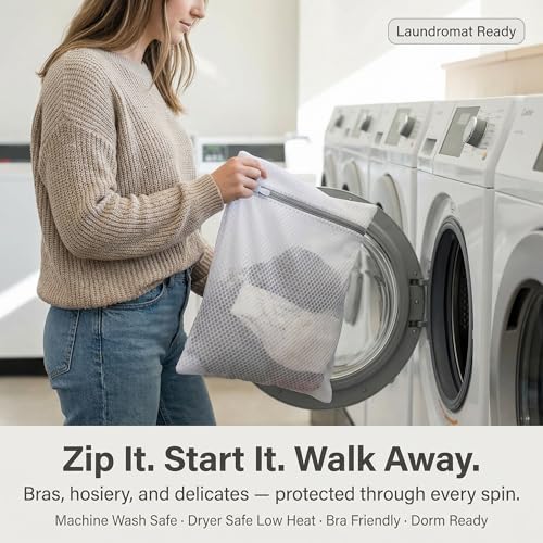 BESAXA Mesh Laundry Bags for Delicates - 3 Pack, 12x16 Inches