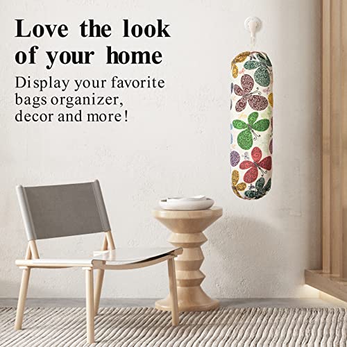 TOGETRUE Wall Mount Grocery Bag Organizer - Butterfly Pattern Storage Holder