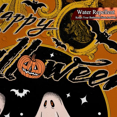 Gothic Halloween Shower Curtain - Waterproof Fabric, 72x72 inch