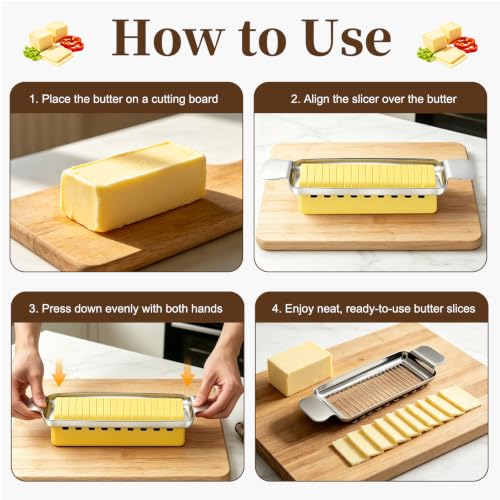 Stainless Steel Butter Cutter & Cheese Slicer | Dishwasher-Safe