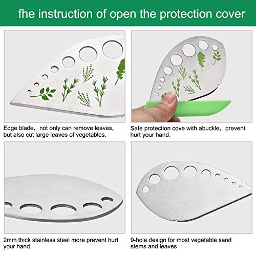 2-Pack Herb Stripper Tool Set - Stainless Steel & Plastic